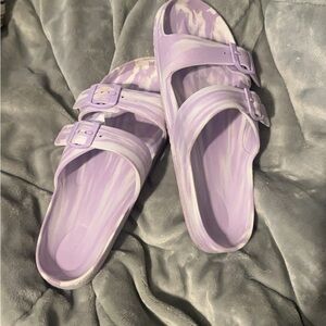 target purple slides birkenstock rip off women’s